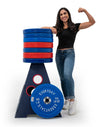 Woman posing with Towerball weights